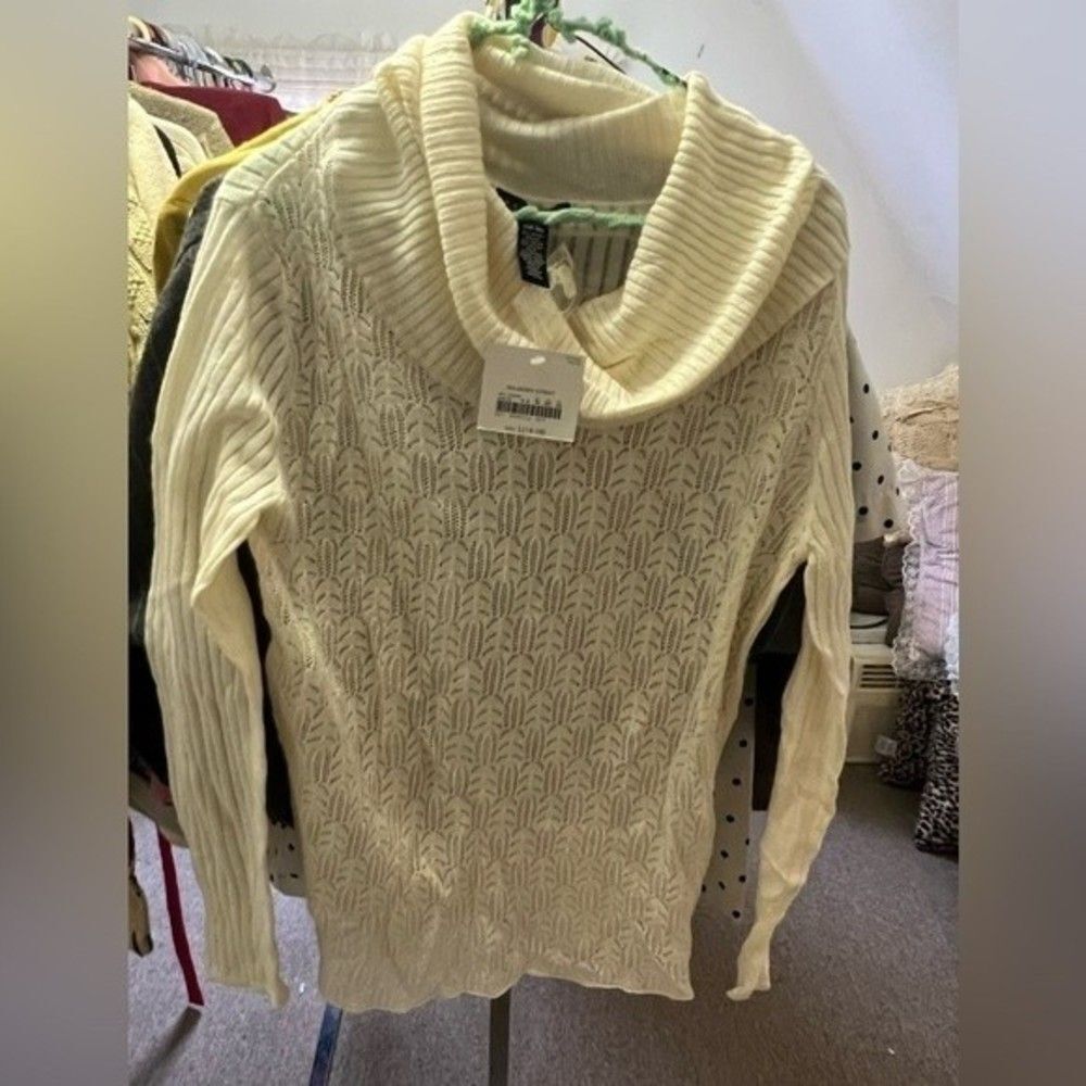 NWT APOSTROPHE cowl neck sweater size large